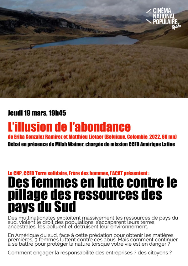 Affiche CNP - EXTRACTIVISME ET PILLAGE DES PAYS DU SUD