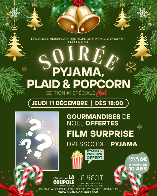 SOIREE PYJAMA PLAID ET POP CORN
