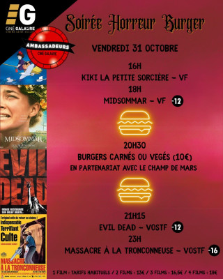SOIRÉE HORREUR BURGER - 3 FILMS