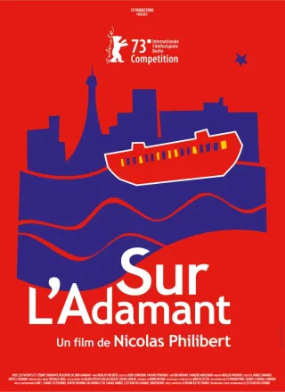 Affiche du film Sur l’Adamant, programmé au cinéma L’Arlequin à Nyons.