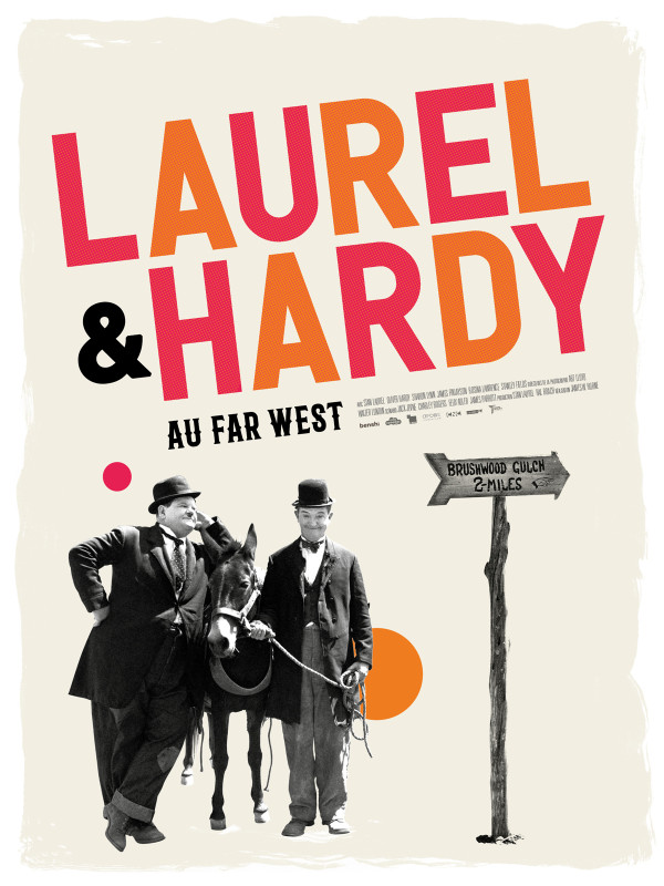 Affiche Laurel et Hardy au Far West