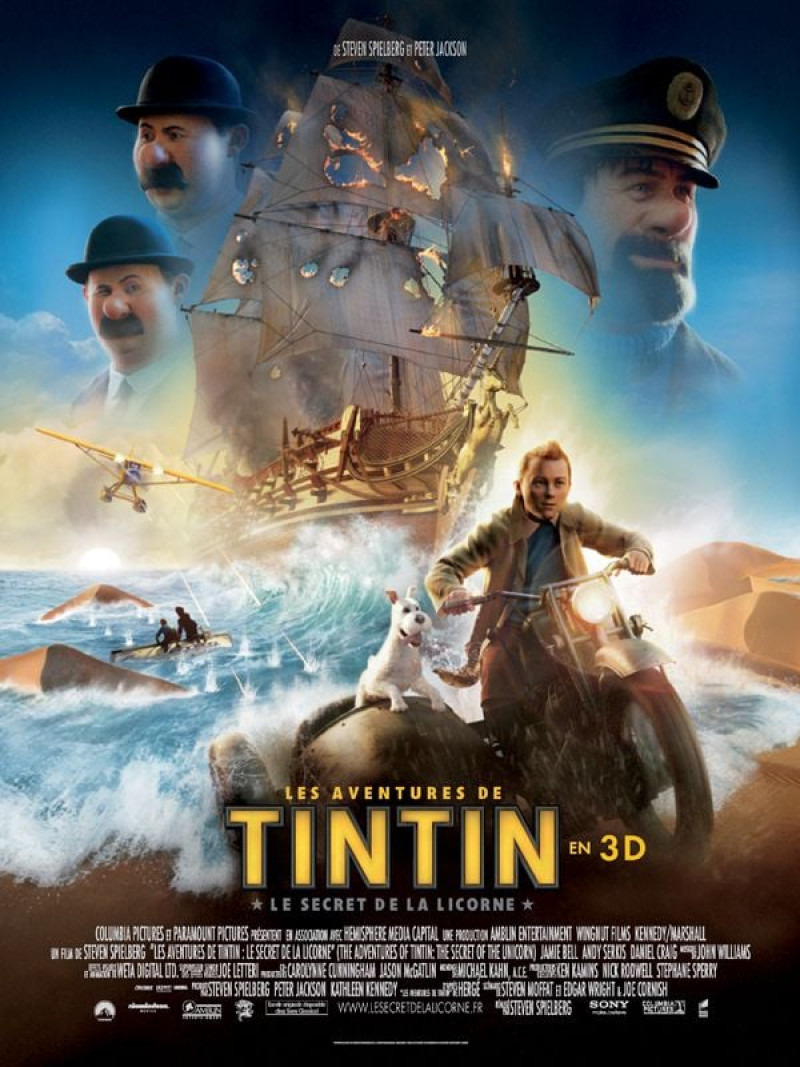 Affiche du film Les Aventures de Tintin : le secret de la Licorne
